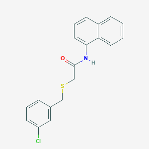 molecular formula C19H16ClNOS B5765205 2-[(3-chlorobenzyl)thio]-N-1-naphthylacetamide 