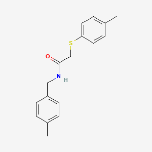 molecular formula C17H19NOS B5765208 N-(4-methylbenzyl)-2-[(4-methylphenyl)thio]acetamide 