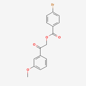 molecular formula C16H13BrO4 B5765217 2-(3-methoxyphenyl)-2-oxoethyl 4-bromobenzoate 