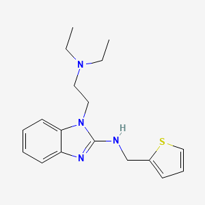 molecular formula C18H24N4S B5765220 1-[2-(diethylamino)ethyl]-N-(2-thienylmethyl)-1H-benzimidazol-2-amine 