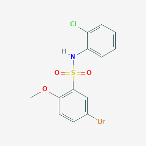 molecular formula C13H11BrClNO3S B5765242 5-bromo-N-(2-chlorophenyl)-2-methoxybenzenesulfonamide 