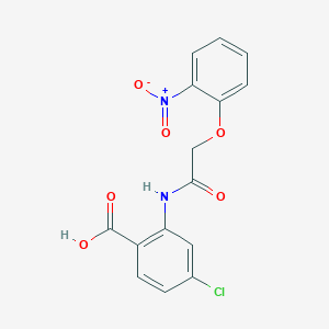 molecular formula C15H11ClN2O6 B5765282 4-chloro-2-{[(2-nitrophenoxy)acetyl]amino}benzoic acid 
