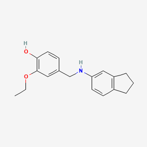 molecular formula C18H21NO2 B5765290 4-[(2,3-dihydro-1H-inden-5-ylamino)methyl]-2-ethoxyphenol 