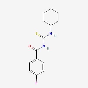 molecular formula C14H17FN2OS B5765291 N-[(cyclohexylamino)carbonothioyl]-4-fluorobenzamide 