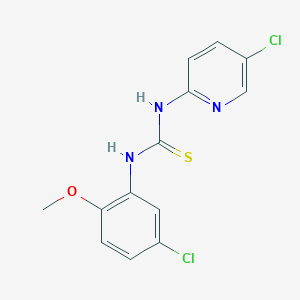 molecular formula C13H11Cl2N3OS B5765296 N-(5-chloro-2-methoxyphenyl)-N'-(5-chloro-2-pyridinyl)thiourea 