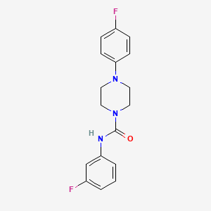molecular formula C17H17F2N3O B5765309 N-(3-fluorophenyl)-4-(4-fluorophenyl)-1-piperazinecarboxamide 