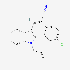 molecular formula C20H15ClN2 B5765334 3-(1-allyl-1H-indol-3-yl)-2-(4-chlorophenyl)acrylonitrile 