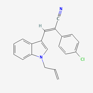 3-(1-allyl-1H-indol-3-yl)-2-(4-chlorophenyl)acrylonitrile