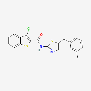 molecular formula C20H15ClN2OS2 B5765345 3-chloro-N-[5-(3-methylbenzyl)-1,3-thiazol-2-yl]-1-benzothiophene-2-carboxamide 
