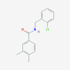 molecular formula C16H16ClNO B5765366 N-(2-chlorobenzyl)-3,4-dimethylbenzamide 