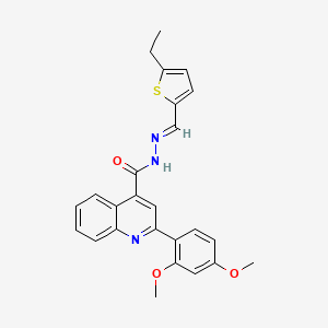 molecular formula C25H23N3O3S B5765369 2-(2,4-dimethoxyphenyl)-N'-[(5-ethyl-2-thienyl)methylene]-4-quinolinecarbohydrazide 