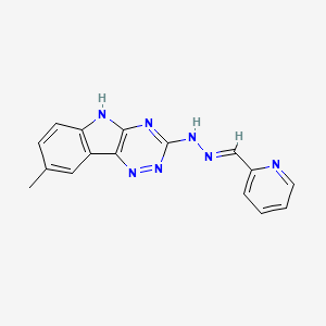 molecular formula C16H13N7 B5765388 2-pyridinecarbaldehyde (8-methyl-5H-[1,2,4]triazino[5,6-b]indol-3-yl)hydrazone 