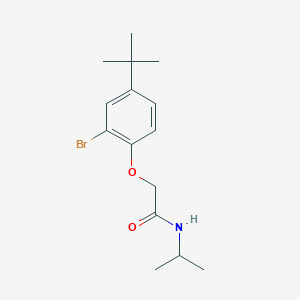 molecular formula C15H22BrNO2 B5765398 2-(2-bromo-4-tert-butylphenoxy)-N-isopropylacetamide 