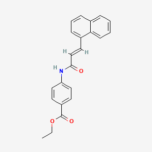 molecular formula C22H19NO3 B5765412 ethyl 4-{[3-(1-naphthyl)acryloyl]amino}benzoate 
