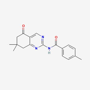 molecular formula C18H19N3O2 B5765417 N-(7,7-dimethyl-5-oxo-5,6,7,8-tetrahydro-2-quinazolinyl)-4-methylbenzamide 