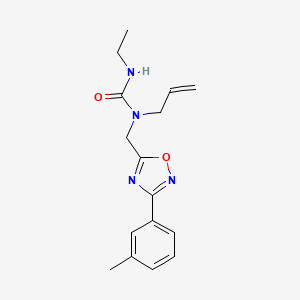 molecular formula C16H20N4O2 B5765421 N-allyl-N'-ethyl-N-{[3-(3-methylphenyl)-1,2,4-oxadiazol-5-yl]methyl}urea 