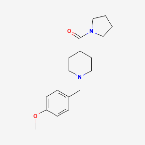 molecular formula C18H26N2O2 B5765425 1-(4-methoxybenzyl)-4-(1-pyrrolidinylcarbonyl)piperidine 
