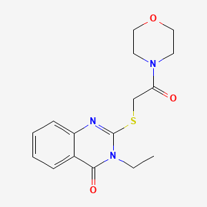 molecular formula C16H19N3O3S B5765438 3-ethyl-2-{[2-(4-morpholinyl)-2-oxoethyl]thio}-4(3H)-quinazolinone 