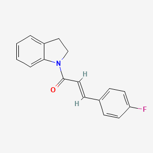 molecular formula C17H14FNO B5765442 1-[3-(4-fluorophenyl)acryloyl]indoline 