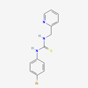 molecular formula C13H12BrN3S B5765464 N-(4-bromophenyl)-N'-(2-pyridinylmethyl)thiourea 