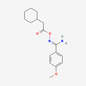 molecular formula C16H22N2O3 B5765468 N'-[(cyclohexylacetyl)oxy]-4-methoxybenzenecarboximidamide 
