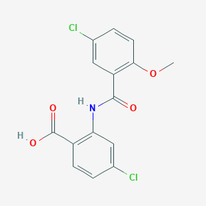 molecular formula C15H11Cl2NO4 B5765473 4-chloro-2-[(5-chloro-2-methoxybenzoyl)amino]benzoic acid 