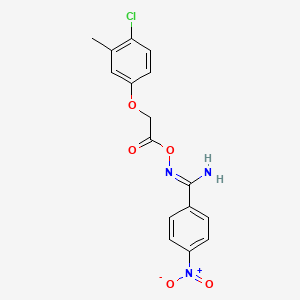 molecular formula C16H14ClN3O5 B5765479 N'-{[(4-chloro-3-methylphenoxy)acetyl]oxy}-4-nitrobenzenecarboximidamide 
