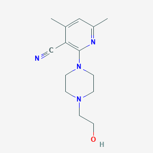 molecular formula C14H20N4O B5765486 2-[4-(2-hydroxyethyl)-1-piperazinyl]-4,6-dimethylnicotinonitrile 