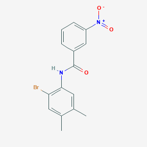 molecular formula C15H13BrN2O3 B5765489 N-(2-bromo-4,5-dimethylphenyl)-3-nitrobenzamide CAS No. 692283-75-3