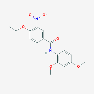 molecular formula C17H18N2O6 B5765492 N-(2,4-dimethoxyphenyl)-4-ethoxy-3-nitrobenzamide 