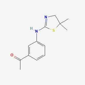 molecular formula C13H16N2OS B5765493 1-{3-[(5,5-dimethyl-4,5-dihydro-1,3-thiazol-2-yl)amino]phenyl}ethanone 