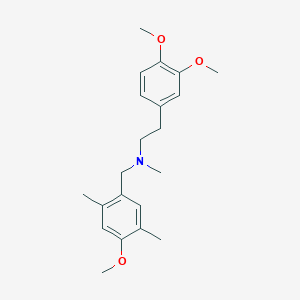 molecular formula C21H29NO3 B5765495 2-(3,4-dimethoxyphenyl)-N-(4-methoxy-2,5-dimethylbenzyl)-N-methylethanamine 