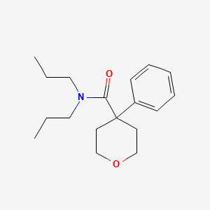 molecular formula C18H27NO2 B5765507 4-phenyl-N,N-dipropyltetrahydro-2H-pyran-4-carboxamide 