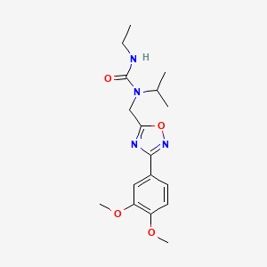 molecular formula C17H24N4O4 B5765510 N-{[3-(3,4-dimethoxyphenyl)-1,2,4-oxadiazol-5-yl]methyl}-N'-ethyl-N-isopropylurea 