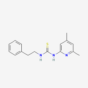 molecular formula C16H19N3S B5765515 N-(4,6-dimethyl-2-pyridinyl)-N'-(2-phenylethyl)thiourea 