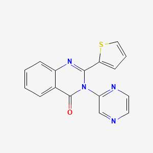 molecular formula C16H10N4OS B5765557 3-(2-pyrazinyl)-2-(2-thienyl)-4(3H)-quinazolinone CAS No. 6050-04-0