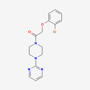 molecular formula C16H17BrN4O2 B5765570 2-{4-[(2-bromophenoxy)acetyl]-1-piperazinyl}pyrimidine 