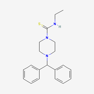 4-(diphenylmethyl)-N-ethyl-1-piperazinecarbothioamide
