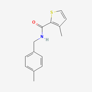molecular formula C14H15NOS B5765584 3-methyl-N-(4-methylbenzyl)-2-thiophenecarboxamide 