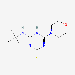 molecular formula C11H19N5OS B5765596 4-(tert-butylamino)-6-(4-morpholinyl)-1,3,5-triazine-2-thiol 