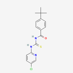 molecular formula C17H18ClN3OS B5765603 4-tert-butyl-N-{[(5-chloro-2-pyridinyl)amino]carbonothioyl}benzamide 