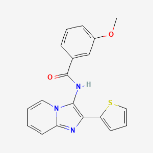 molecular formula C19H15N3O2S B5765631 3-methoxy-N-[2-(2-thienyl)imidazo[1,2-a]pyridin-3-yl]benzamide 