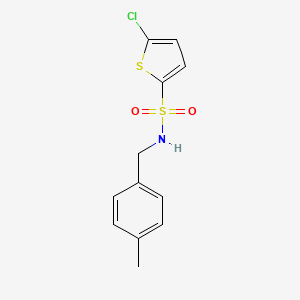 molecular formula C12H12ClNO2S2 B5765643 5-chloro-N-(4-methylbenzyl)-2-thiophenesulfonamide 