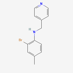 (2-bromo-4-methylphenyl)(4-pyridinylmethyl)amine