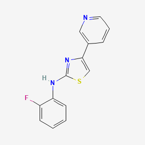 molecular formula C14H10FN3S B5765656 N-(2-fluorophenyl)-4-(3-pyridinyl)-1,3-thiazol-2-amine 