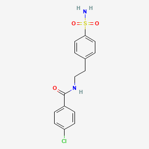 molecular formula C15H15ClN2O3S B5765662 N-{2-[4-(aminosulfonyl)phenyl]ethyl}-4-chlorobenzamide CAS No. 59477-42-8
