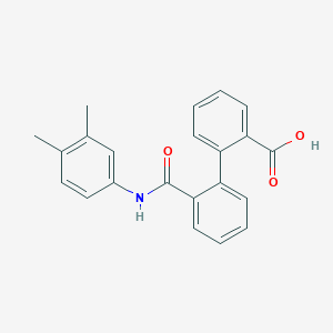 molecular formula C22H19NO3 B5765672 2'-{[(3,4-dimethylphenyl)amino]carbonyl}-2-biphenylcarboxylic acid 