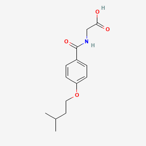 molecular formula C14H19NO4 B5765683 N-[4-(3-methylbutoxy)benzoyl]glycine 