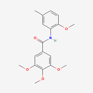 molecular formula C18H21NO5 B5765691 3,4,5-trimethoxy-N-(2-methoxy-5-methylphenyl)benzamide 