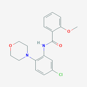 molecular formula C18H19ClN2O3 B5765700 N-[5-chloro-2-(4-morpholinyl)phenyl]-2-methoxybenzamide 